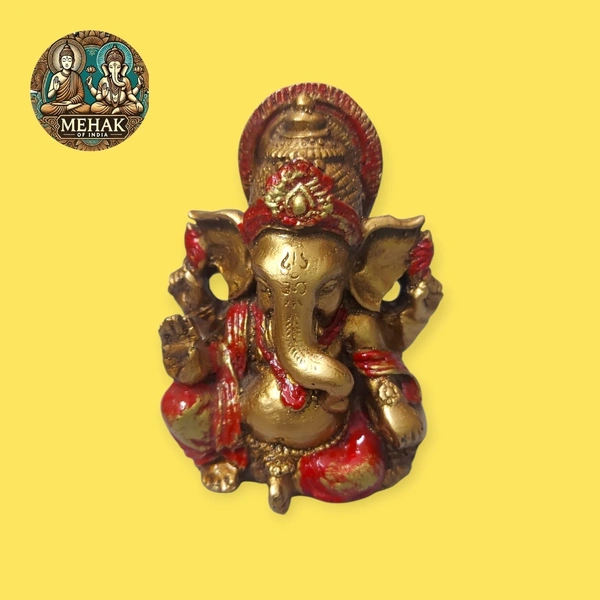 MOI Ganesh - Height - 3.5 Inches, Polyresin, Box