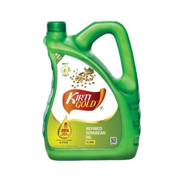 Kirti Gold Refined Soyabean Oil Jar, 5 L