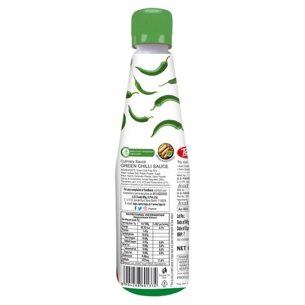 Tops Sauce Green Chilli 650 G