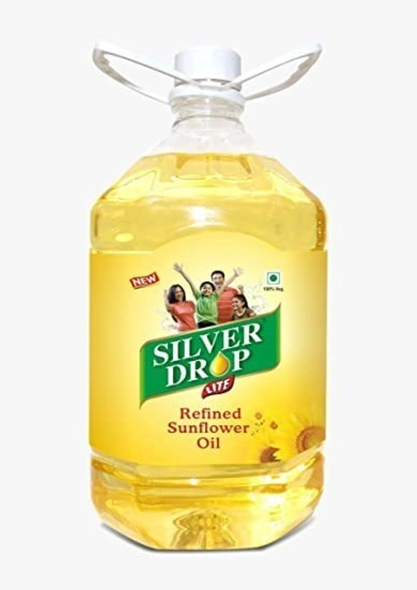 Silverdrop Refined Sunflower Oil Bottle, 5 L