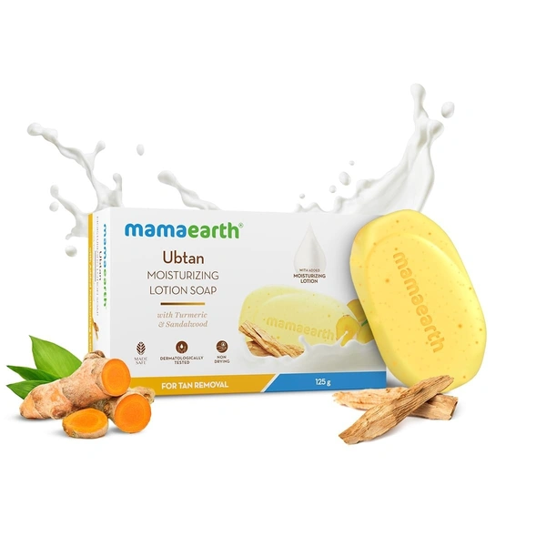 Mamaearth Ubtan Moisturizing Lotion Soap 3 N + 1 N (125 g Each)