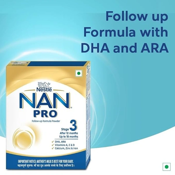 Nan Pro Stage 3 Baby Formula Powder After 12 Months Upto 18 Months, 400 g