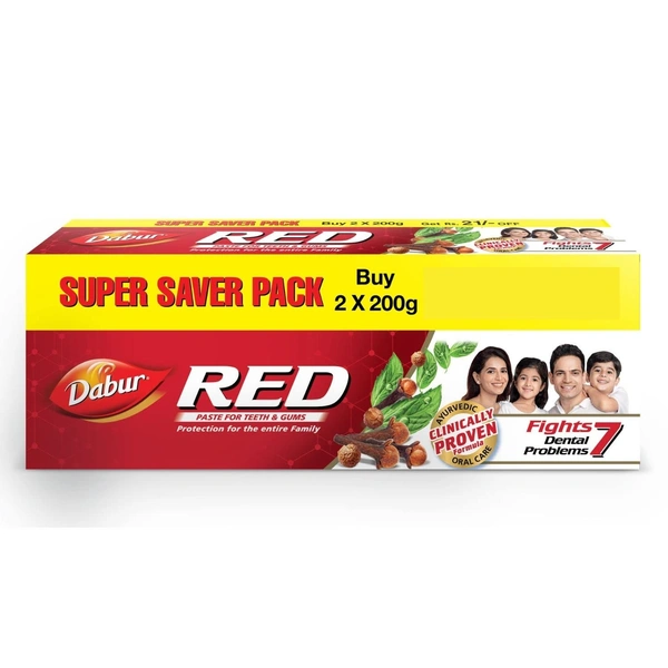 Dabur Red Toothpaste 200 + 200 g