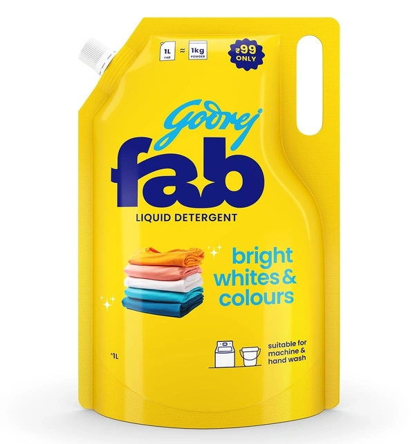Godrej Fab Liquid Detergent Pouch 1L