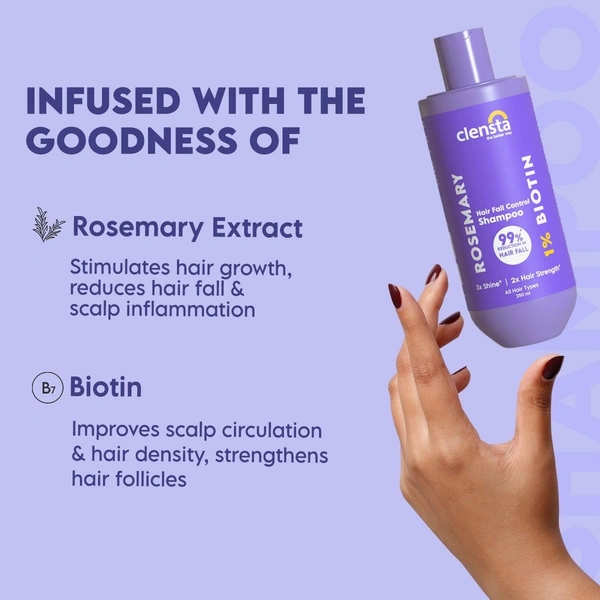 Clensta Rosemary Hair Fall Control Shampoo 250ml