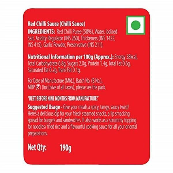 Delmonte Sauce Red Chilli 190 G