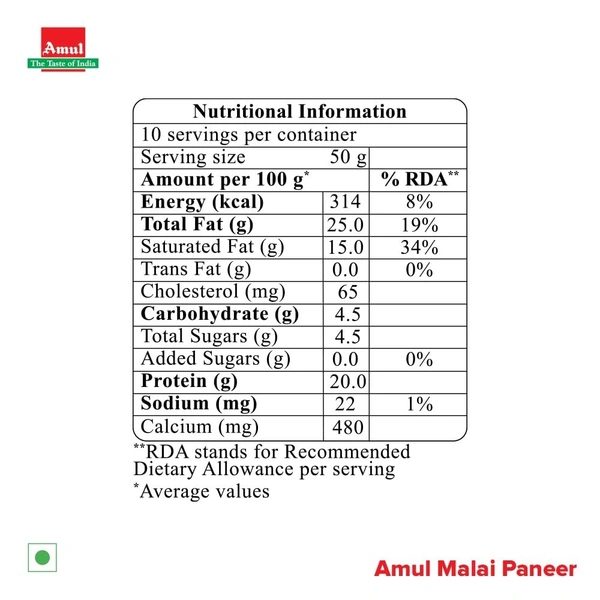 Amul Malai Paneer 200 g