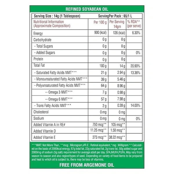 Kirti Gold Refined Soyabean Oil Pouch, 1 L
