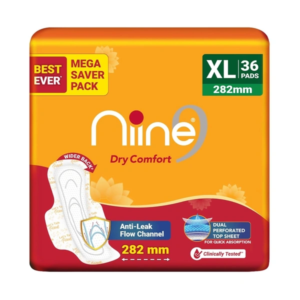 Niine Dry Comfort XL Anti Leak Sanitary Pads 36 N