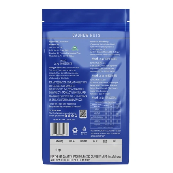 Nutraj Cashew Whole 320 1 kg