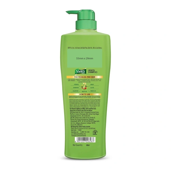 Vatika Shampoo Health Shampoo, 340 ml