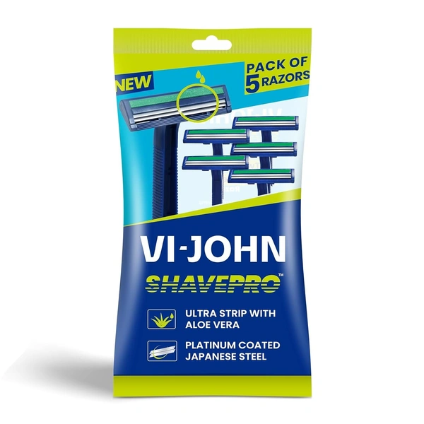 Vi-John Shavepro Twin Blade Men Razor Pack 5 N