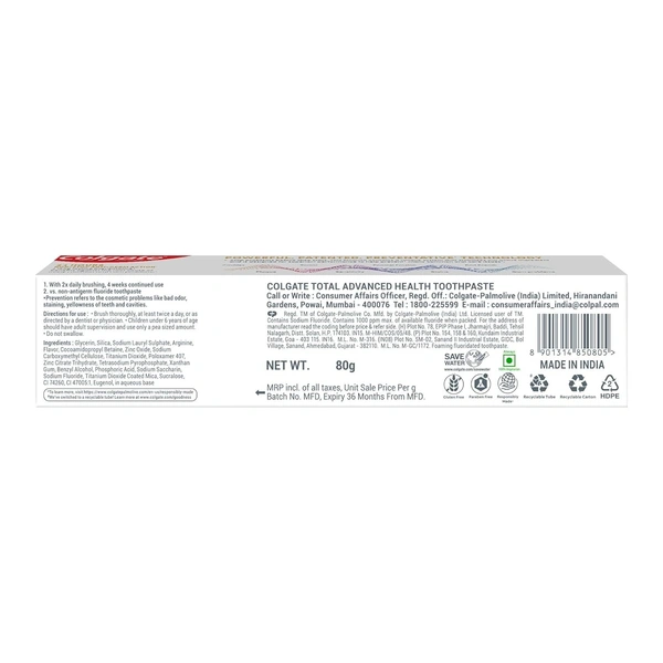 Colgate Total Active Prevention Advance Health Tooth Paste 80 g