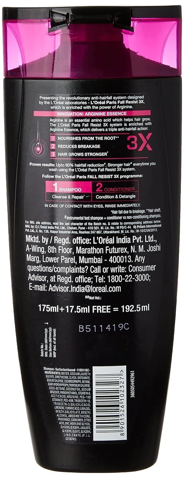 L'oreal Paris Hair Fall Repair Shampoo 175 ml