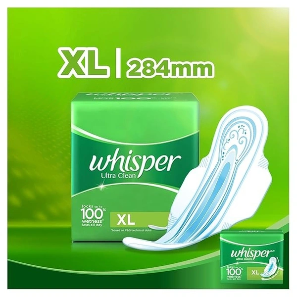 Whisper Ultra Clean XL Sanitary Pads 30 N