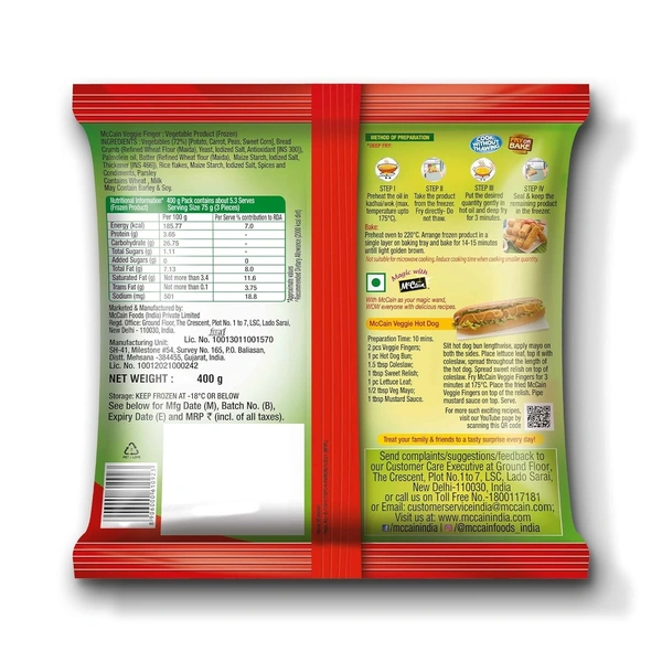 McCain Veggie Fingers 400 g