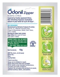 Odonil Zipper Citrus Fresh Air Freshener 10 g