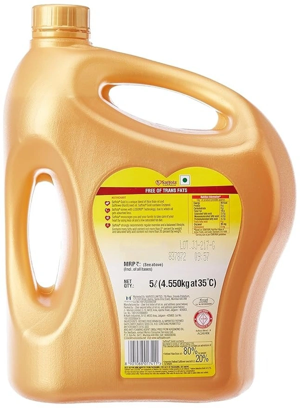 Saffola Gold Oil Jar, 5 L