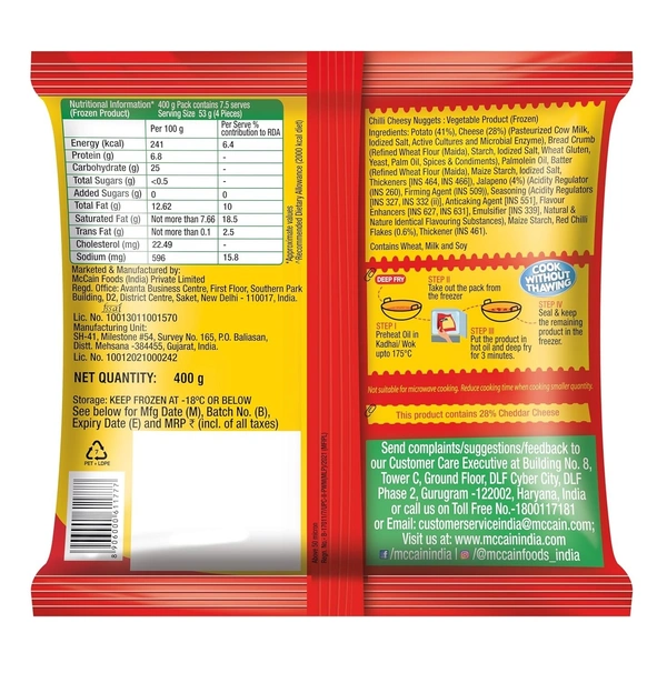 McCain Chilli Cheesy Nuggets 400 g