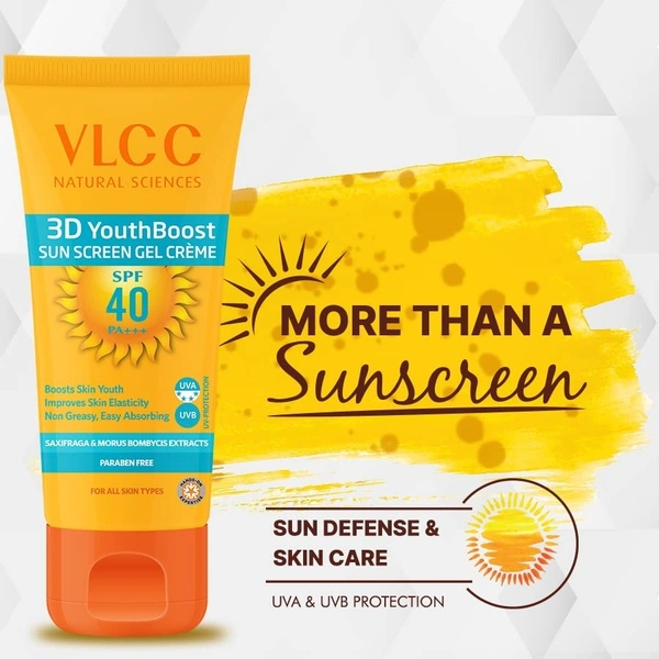 VLCC 3D Youth Boost Sunscreen Gel Creme SPF 40, 100 g