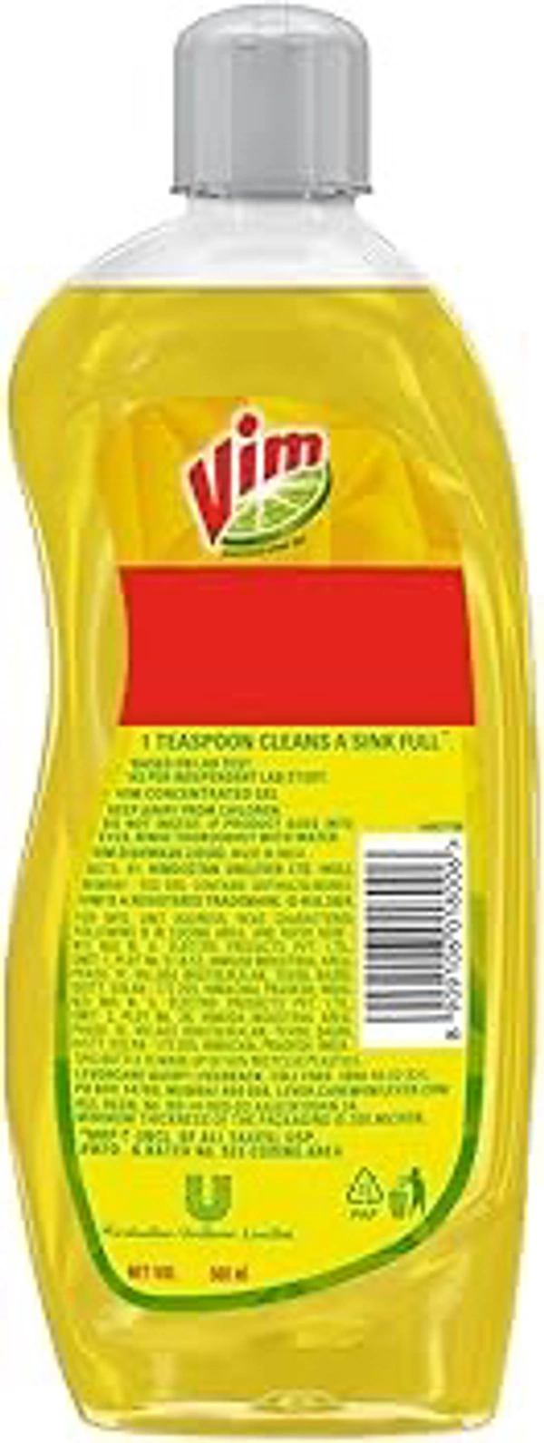 Vim Liquid Dishwash Gel Bottle 500 ml