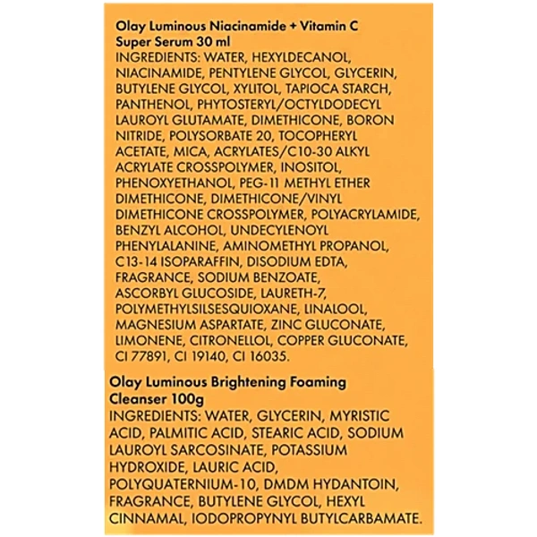 Olay Luminous Vitamin C Super Serum 30ml+ Cleanser
