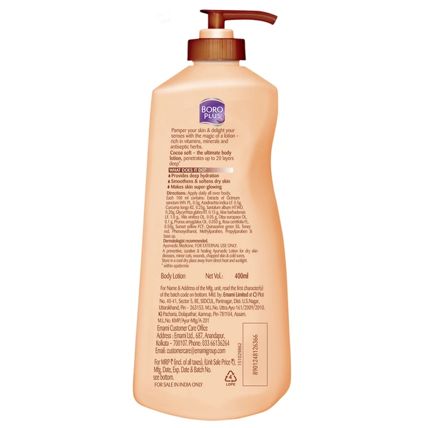 Boroplus Cocoa Soft Moisturizing Body Lotion 400 ml