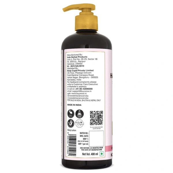 Wow Himalayan Rose With Lactic Acid Body Lotion 400 ml