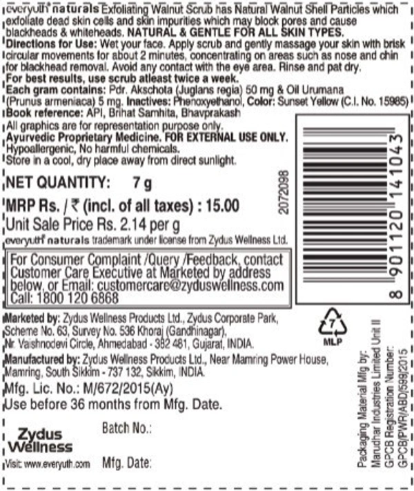Everyuth Exfoliating Walnut Scrub 7 g