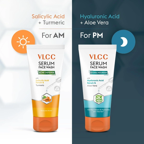 VLCC Serum Facewash Orange Peel 150ml + Aloe Vera 150ml