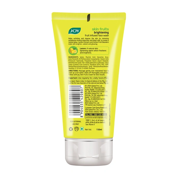 Joy Skin Fruits Brightening Facewash 150 ml
