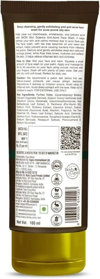 Wow Anti Acne Face Wash 100 ml