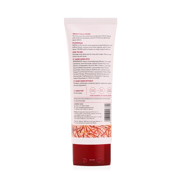 Plum Saffron And Papaya Facewash 100 ml