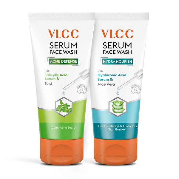 VLCC Serum Facewash Tulsi 150ml + Aloe Vera 150ml