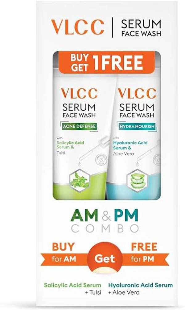 VLCC Serum Facewash Tulsi 150ml + Aloe Vera 150ml