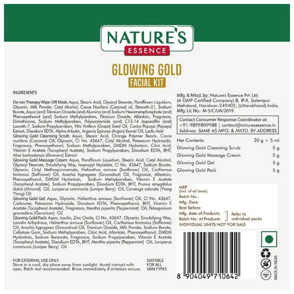 Nature's Essence glowing gold Facial Kit 20 g