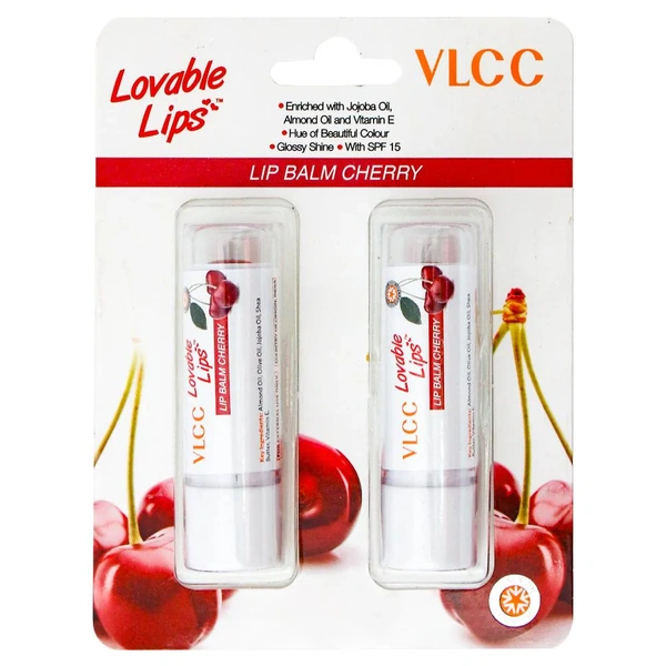 VLCC Cherry Lip Balm 2 N (4.5 g each)