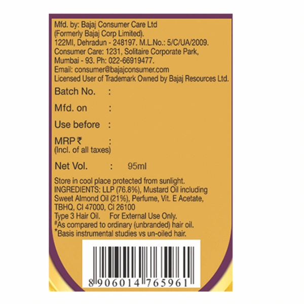 Bajaj Almond Hair Oil 95 ml