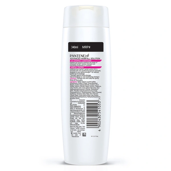 Pantene 2in1 Advance Hairfall Shampoo 340 ml