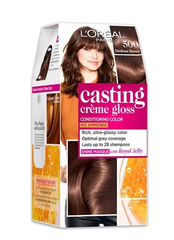 L'oreal Paris Casting Creme Gloss Hair Colour Medium Brown, 72 ml