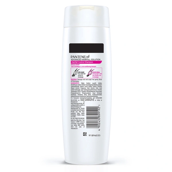Pantene Shampoo Hair Fall Control, 180 ml