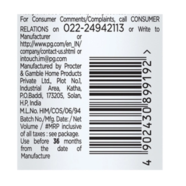 Pantene Shampoo Hair Fall Control, 180 ml