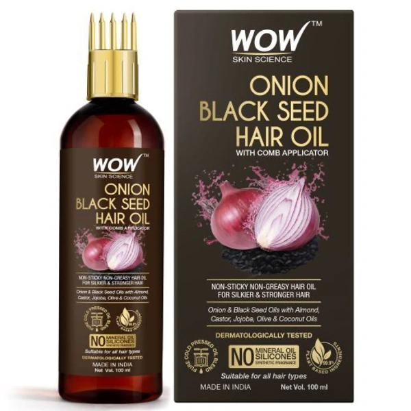 Wow Onion Black Seed Hair Oil & Comb 100 ml