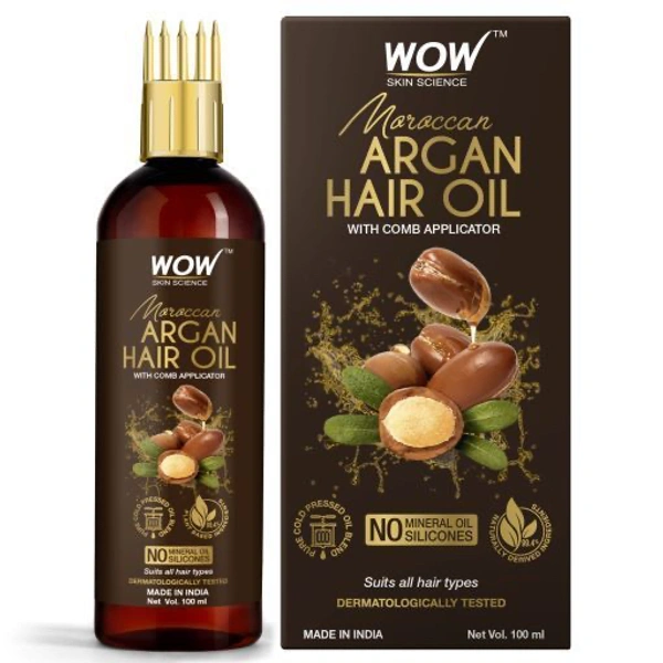 Wow Moroccan Argan Hair Oil & Comb 100 ml