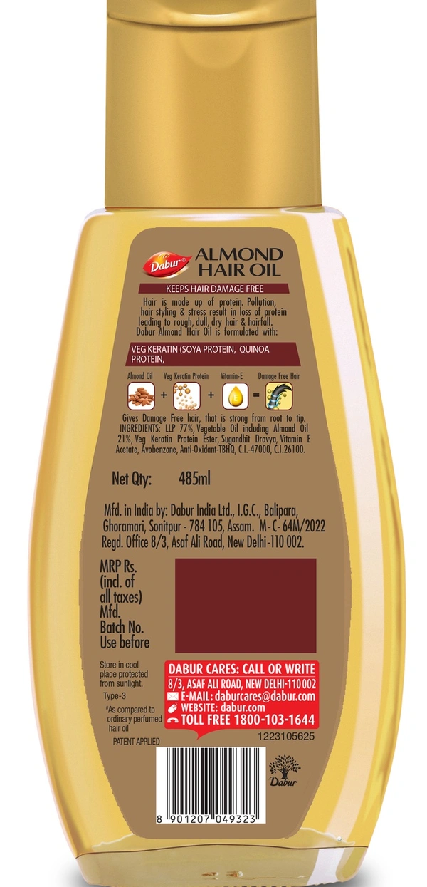 Dabur Almond Hair Oil 485 ml