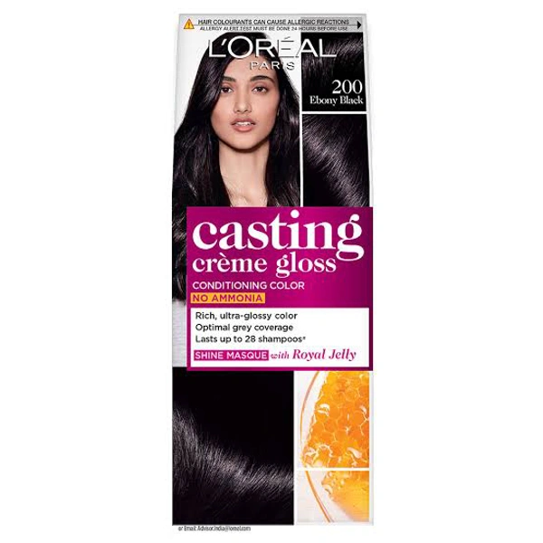 L'oreal Paris Casting Creme Gloss Hair Colour Ebony Black, 40 ml