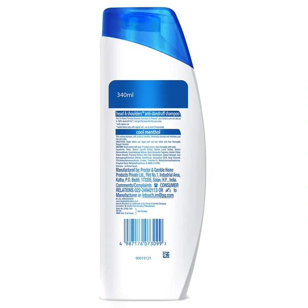 Head And Shoulders Cool Menthol Hair Shampoo 340 ml