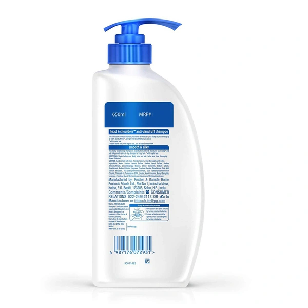 Head And Shoulders Smooth And Silky Hair Shampoo 650 ml