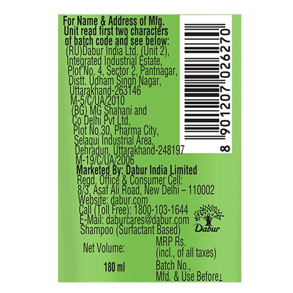 Vatika Health Hair Shampoo 180 ml
