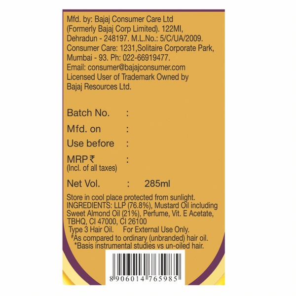 Bajaj Almond Hair Oil 285 ml